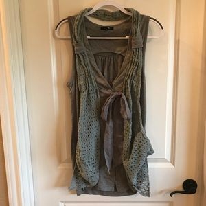 ✅RYU GRAY SLEEVELESS CARDIGAN SIZE S✅